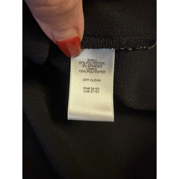 Eliza J Black Sleeveless Faux Wrap Dress - Size 18 - Picture 8 of 9